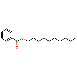 Chemical structure of decyl benzoate , CAS 36685-97-9, AChemBlock X207807