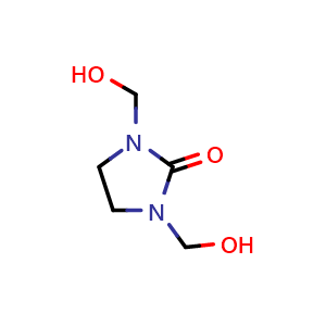 Chemical structure of dimethylol ethylene urea , CAS 136-84-5, AChemBlock X207851