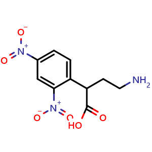 Chemical structure of Dnp-gamma-Amino-N-Butyric acid , CAS 10466-75-8, AChemBlock X207861