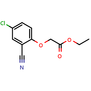 Chemical structure of Ethyl 2-(4-Chloro-2-Cyanophenoxy)Acetate , CAS 401631-70-7, AChemBlock X207900