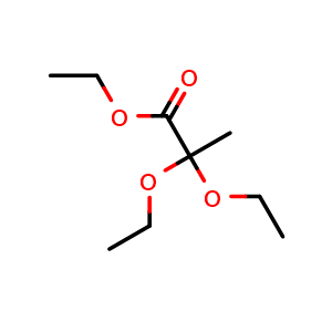 Chemical structure of ethyl 2,2-diethoxypropanoate , CAS 7476-20-2, AChemBlock X207913