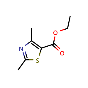 Chemical structure of ethyl 2,4-dimethylthiazole-5-carboxylate , CAS 7210-77-7, AChemBlock X207921