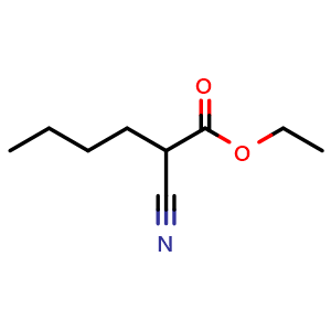 Chemical structure of ethyl 2-cyanohexanoate , CAS 7391-39-1, AChemBlock X207942