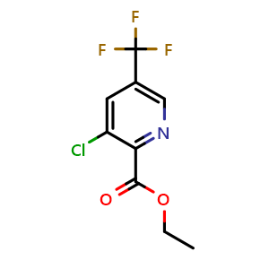 Chemical structure of Ethyl 3-Chloro-5-(trifluoromethyl)-2-pyridinecarboxylate , CAS 128073-16-5, AChemBlock X207968