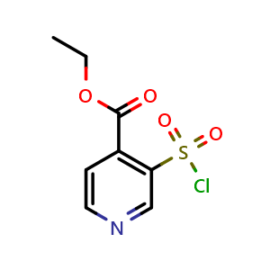Chemical structure of ethyl 3-chlorosulfonylpyridine-4-carboxylate , CAS 306936-12-9, AChemBlock X207969