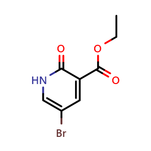 Chemical structure of Ethyl 5-bromo-2-oxo-1,2-dihydropyridine-3-carboxylate , CAS 1214332-75-8, AChemBlock X208004