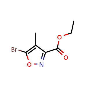 Chemical structure of Ethyl 5-Bromo-4-methylisoxazole-3-carboxylate , CAS 854015-42-2, AChemBlock X208005
