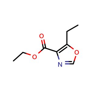Chemical structure of ethyl 5-ethyloxazole-4-carboxylate , CAS 32968-45-9, AChemBlock X208009