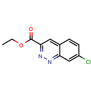 Chemical structure of ethyl 7-chlorocinnoline-3-carboxylate , CAS 104092-54-8, AChemBlock X208026
