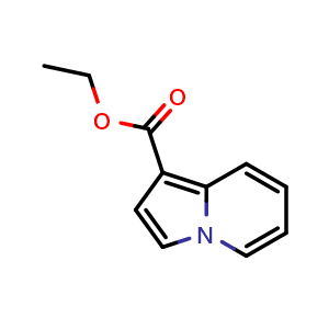 Chemical structure of Ethyl Indolizine-1-carboxylate , CAS 93476-46-1, AChemBlock X208045
