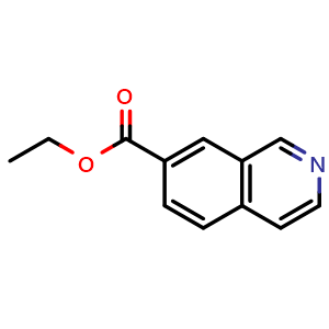 Chemical structure of Ethyl isoquinoline-7-carboxylate , CAS 407623-83-0, AChemBlock X208047