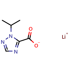 Chemical structure of Lithium 1-Isopropyl-1H-1,2,4-triazole-5-carboxylate , CAS 1803607-32-0, AChemBlock X208100