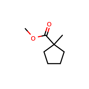 Chemical structure of methyl 1-methylcyclopentanecarboxylate , CAS 4630-83-5, AChemBlock X208144