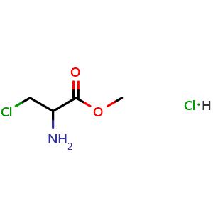 Chemical structure of methyl 2-amino-3-chloropropanoate hydrochloride , CAS 33646-31-0, AChemBlock X208180