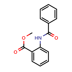 Chemical structure of methyl 2-Benzamidobenzoate , CAS 7510-49-8, AChemBlock X208189