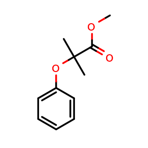 Chemical structure of methyl 2-methyl-2-phenoxypropanoate , CAS 72278-52-5, AChemBlock X208203