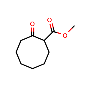 Chemical structure of methyl 2-oxocyclooctanecarboxylate , CAS 5452-73-3, AChemBlock X208209