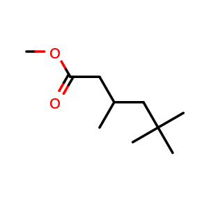 Chemical structure of Methyl 3,5,5-trimethylhexanoate , CAS 71500-39-5, AChemBlock X208220