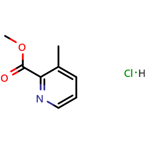 Chemical structure of methyl 3-methylpyridine-2-Carboxylate hydrochloride , CAS 1373029-27-6, AChemBlock X208247