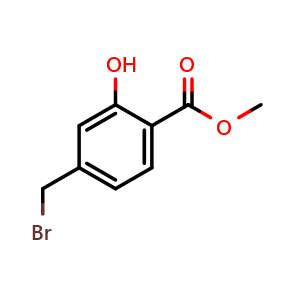 Chemical structure of methyl 4-(bromomethyl)-2-hydroxybenzoate , CAS 83908-06-9, AChemBlock X208254