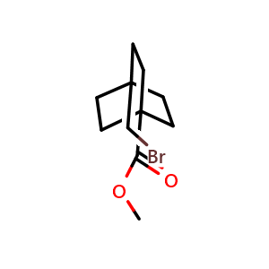 Chemical structure of methyl 4-(bromomethyl)bicyclo[2.2.2]octane-1-carboxylate , CAS 1934962-73-8, AChemBlock X208255