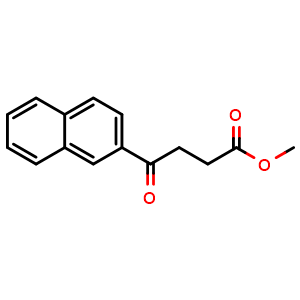 Chemical structure of methyl 4-(naphthalen-2-yl)-4-oxobutanoate , CAS 1590-21-2, AChemBlock X208259