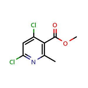 Chemical structure of methyl 4,6-dichloro-2-methylnicotinate , CAS 1196073-28-5, AChemBlock X208262