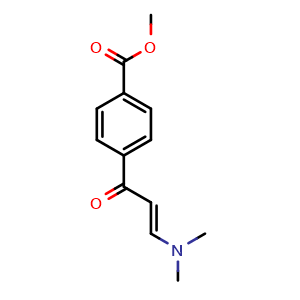 Chemical structure of methyl 4-[3-(dimethylamino)prop-2-enoyl]benzoate , CAS 114431-72-0, AChemBlock X208264