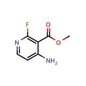 Chemical structure of methyl 4-amino-2-fluoronicotinate , CAS 1804145-93-4, AChemBlock X208266