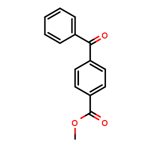 Chemical structure of methyl 4-benzoylbenzoate , CAS 6158-54-9, AChemBlock X208271