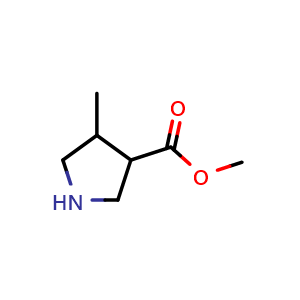 Chemical structure of methyl 4-methylpyrrolidine-3-carboxylate , CAS 885952-88-5, AChemBlock X208292