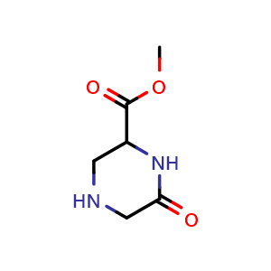 Chemical structure of methyl 6-oxopiperazine-2-carboxylate , CAS 234109-20-7, AChemBlock X208326