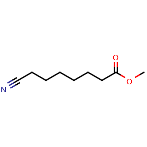 Chemical structure of methyl 7-cyanoheptanoate , CAS 61831-05-8, AChemBlock X208332