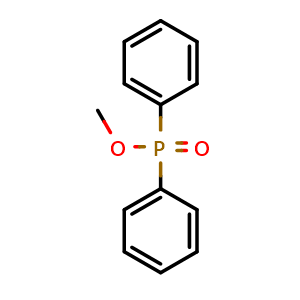 Chemical structure of methyl diphenylphosphinate , CAS 1706-90-7, AChemBlock X208343