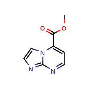 Chemical structure of Methyl imidazo[1,2-a]pyrimidine-5-carboxylate , CAS 2120540-87-4, AChemBlock X208346