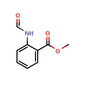 Chemical structure of methyl N-formylanthranilate , CAS 41270-80-8, AChemBlock X208350
