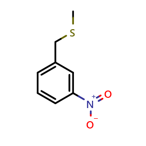 Chemical structure of methyl(3-Nitrobenzyl)Sulfane , CAS 51392-54-2, AChemBlock X208362