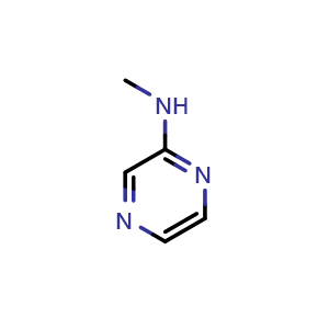 Chemical structure of methyl-pyrazin-2-yl-amine , CAS 32111-28-7, AChemBlock X208369