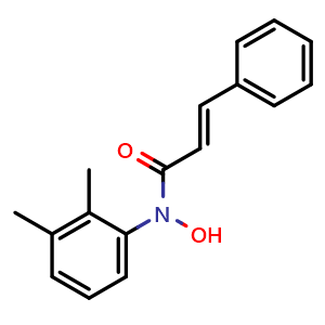 Chemical structure of N-(2,3-Dimethylphenyl)-N-hydroxycinnamamide , CAS 69891-38-9, AChemBlock X208380