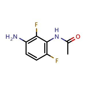 Chemical structure of N-(3-Amino-2,6-difluorophenyl)acetamide , CAS 946826-47-7, AChemBlock X208389