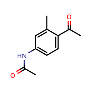 Chemical structure of N-(4-Acetyl-3-methylphenyl)acetamide , CAS 34956-31-5, AChemBlock X208398