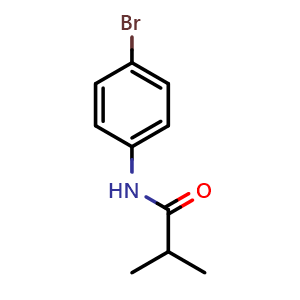 Chemical structure of N-(4-bromophenyl)-2-methylpropanamide , CAS 7160-08-9, AChemBlock X208405