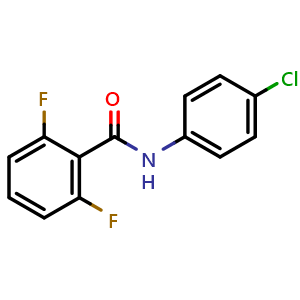 Chemical structure of N-(4-chlorophenyl)-2,6-difluorobenzamide , CAS 122987-01-3, AChemBlock X208407