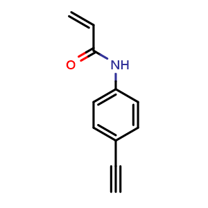 Chemical structure of N-(4-ethynylphenyl)-2-propenamide , CAS 1233382-94-9, AChemBlock X208408