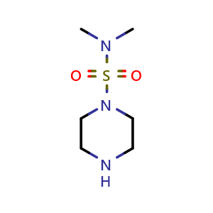 Chemical structure of N,N-Dimethyl-1-piperazinesulfonamide , CAS 98961-97-8, AChemBlock X208446