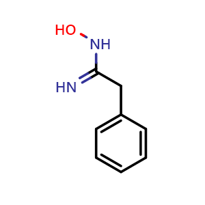 Chemical structure of N-Hydroxybenzeneethanimidamide , CAS 19227-11-3, AChemBlock X208459