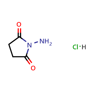 Chemical structure of N-Aminosuccinimide hydrochloride , CAS 108906-15-6, AChemBlock X208477
