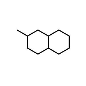 Chemical structure of Naphthalene,decahydro-2-methyl- , CAS 2958-76-1, AChemBlock X208478