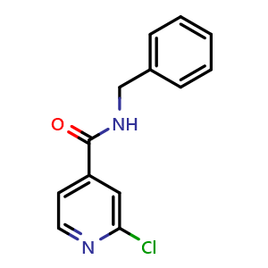 Chemical structure of N-benzyl-2-chloroisonicotinamide , CAS 132222-38-9, AChemBlock X208481