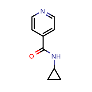 Chemical structure of N-cyclopropylisonicotinamide , CAS 25764-75-4, AChemBlock X208494